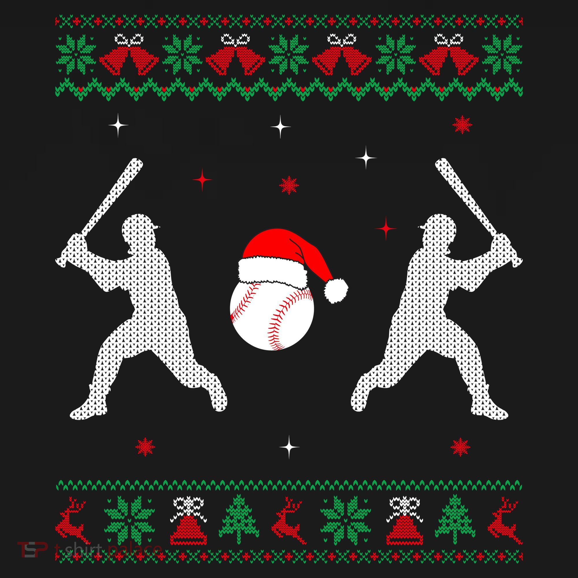 Funny Baseball Ugly Christmas Sweater Xmas Baseball Player Women's Tank Top
