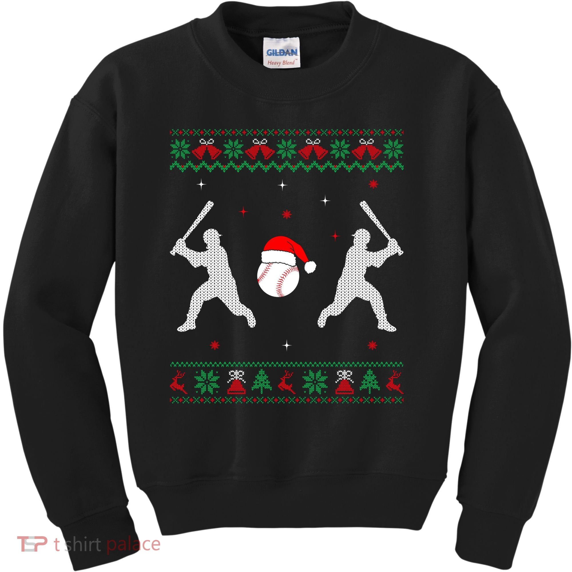 Funny Baseball Ugly Christmas Sweater Xmas Baseball Player Kids Sweatshirt