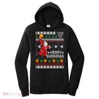 Funny Basketball Ugly Christmas Sweater Santa Merry Swishmas Women's Hoodie thumb 0
