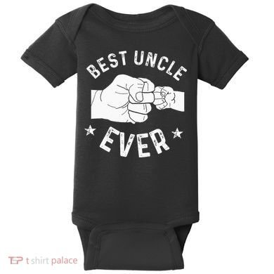 Funny Best Uncle Ever Fist Bump Baby Bodysuit