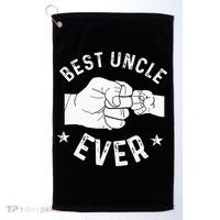 Funny Best Uncle Ever Fist Bump Golf Towel thumb 0