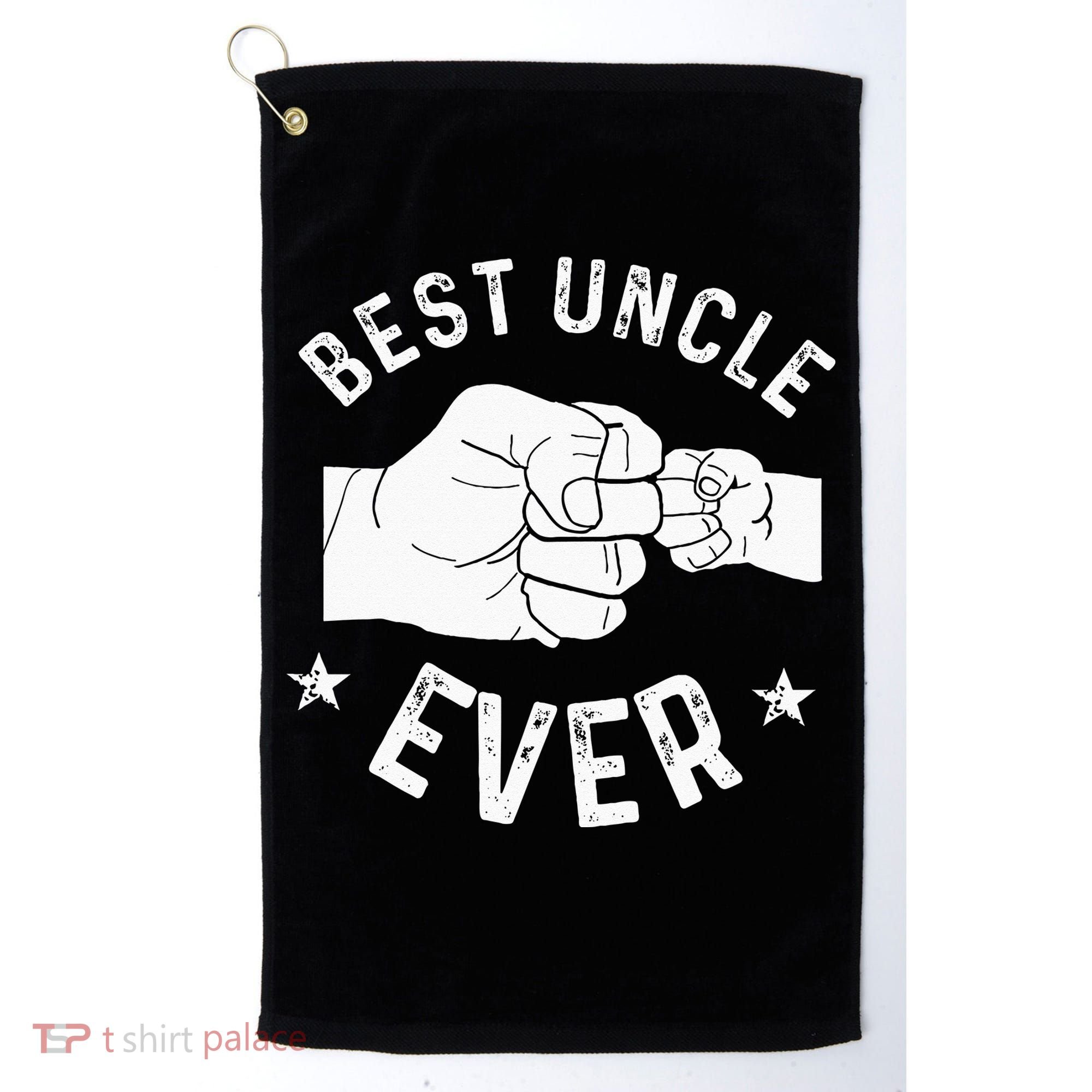 Funny Best Uncle Ever Fist Bump Golf Towel