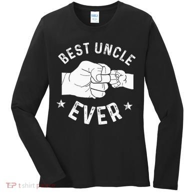 Funny Best Uncle Ever Fist Bump Women's Long Sleeve Shirt