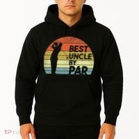 Funny Best Uncle By Par Fathers Day Golf Golfing Hoodie thumb 2