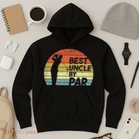 Funny Best Uncle By Par Fathers Day Golf Golfing Hoodie thumb 3