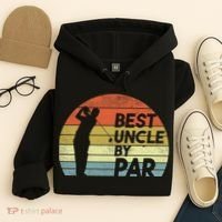 Funny Best Uncle By Par Fathers Day Golf Golfing Hoodie thumb 4