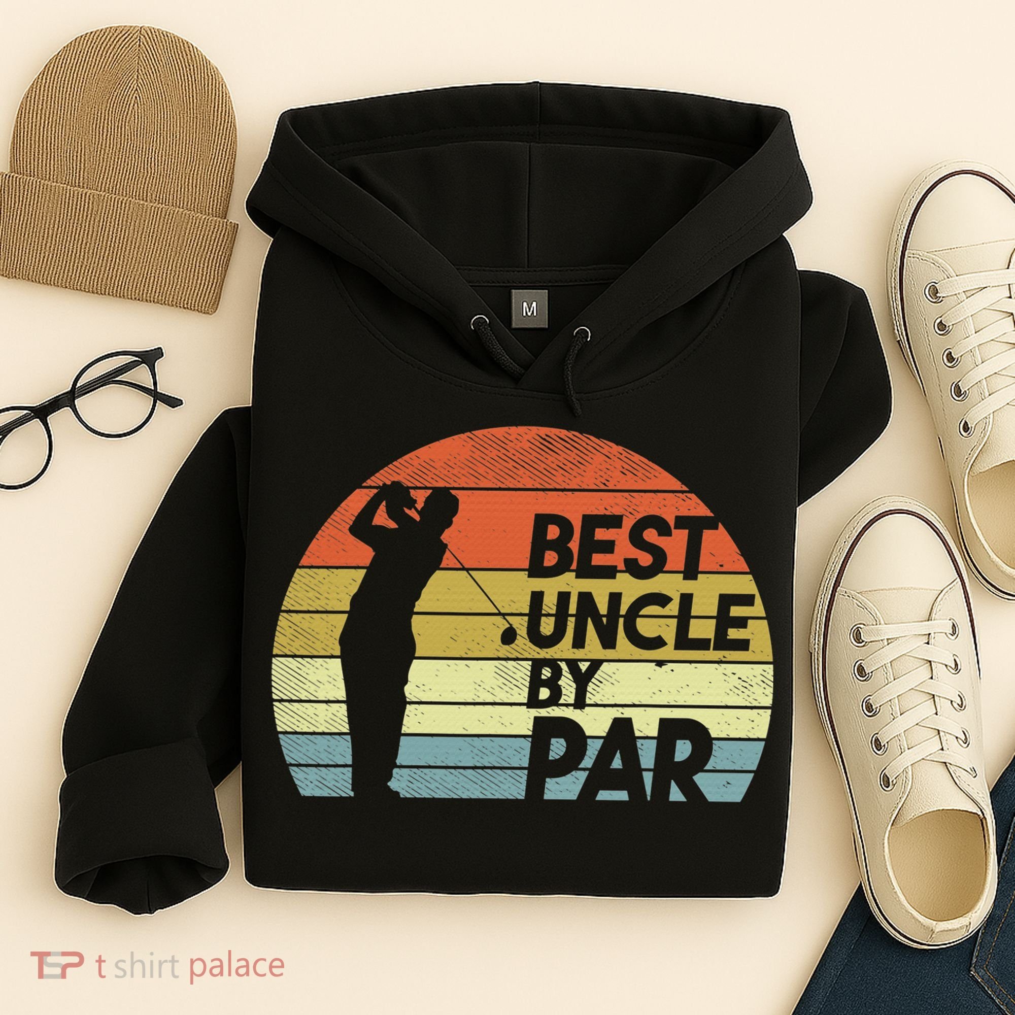 Funny Best Uncle By Par Fathers Day Golf Golfing Hoodie