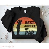 Funny Best Uncle By Par Fathers Day Golf Golfing Sweatshirt thumb 2