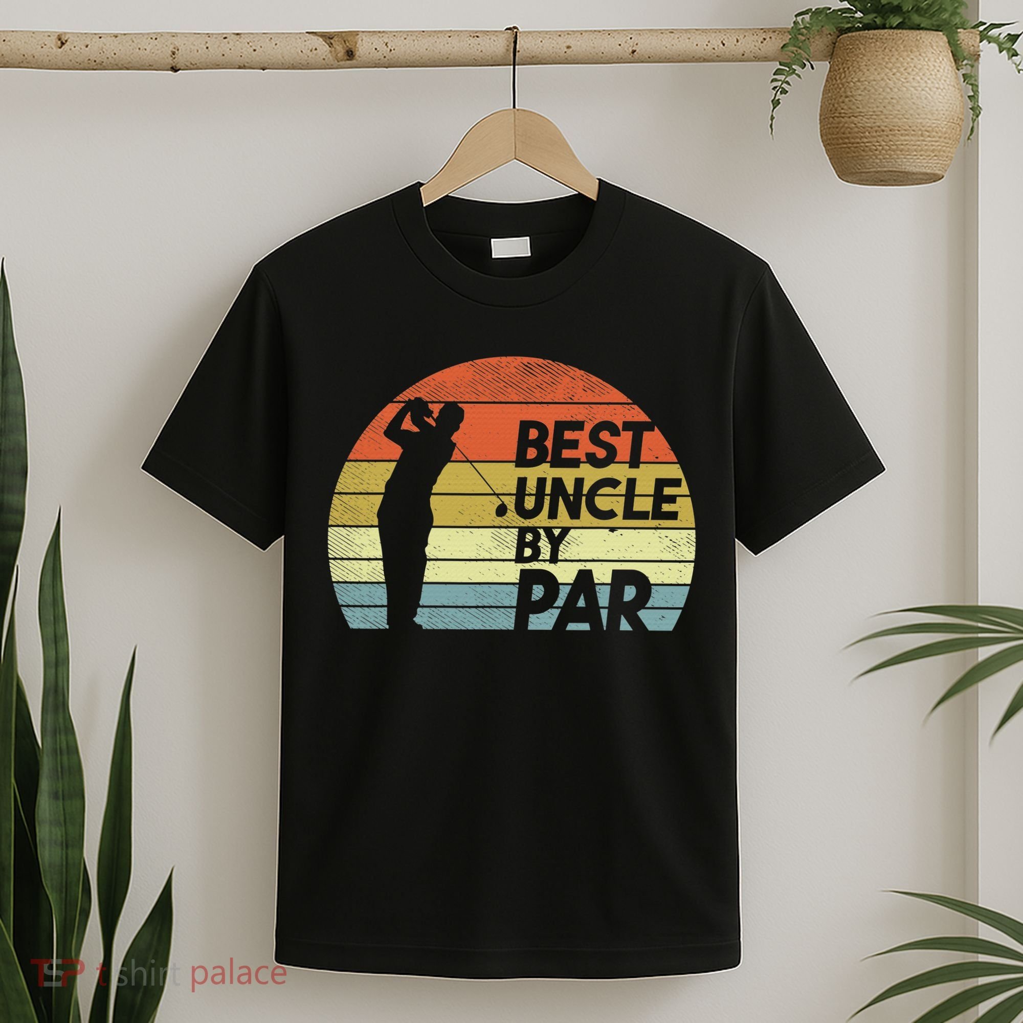 Funny Best Uncle By Par Fathers Day Golf Golfing T-Shirt