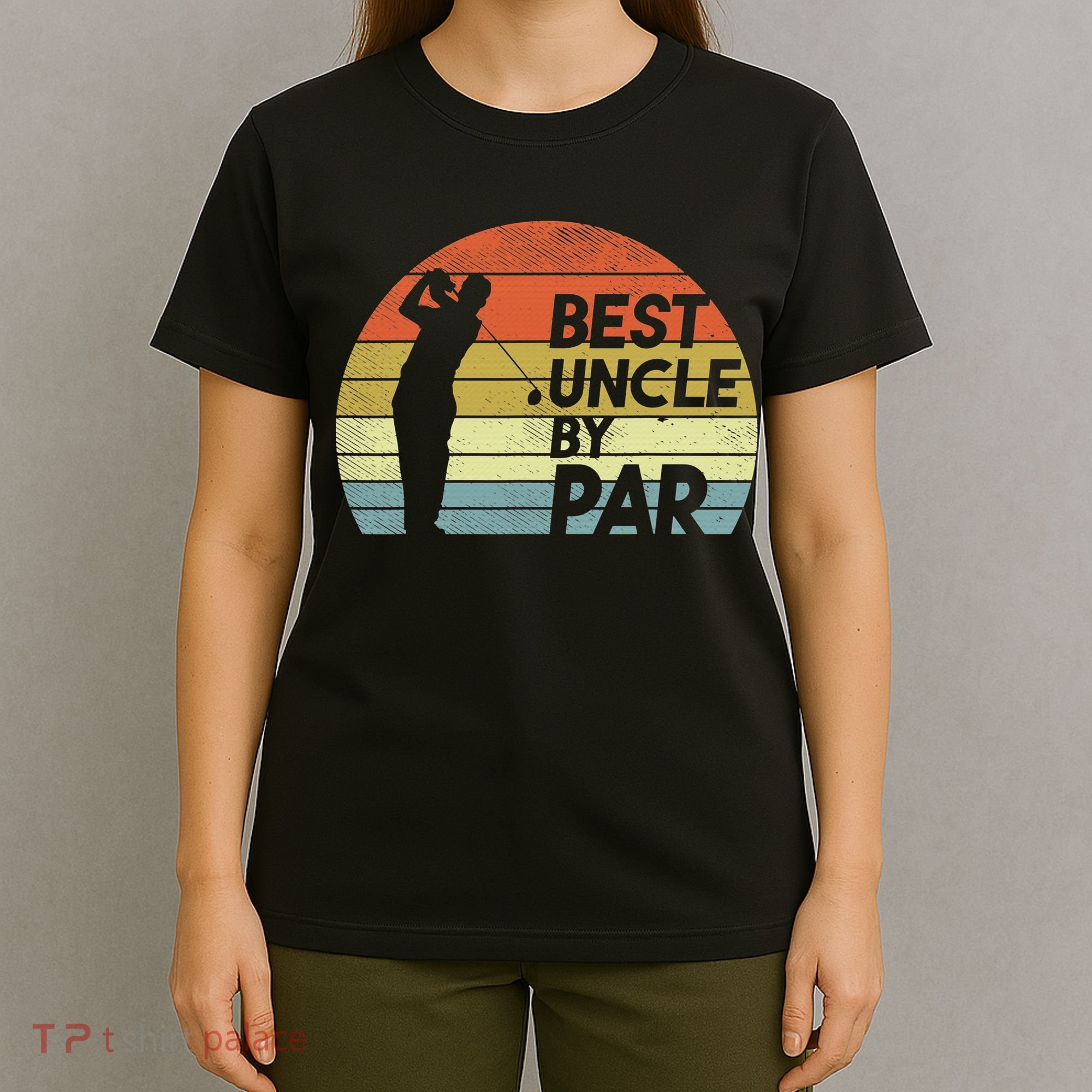 Funny Best Uncle By Par Fathers Day Golf Golfing T-Shirt