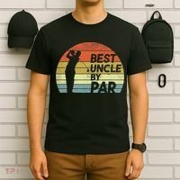 Funny Best Uncle By Par Fathers Day Golf Golfing T-Shirt thumb 6