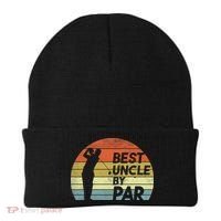 Funny Best Uncle By Par Fathers Day Golf Golfing Beanie thumb 0