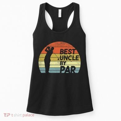 Funny Best Uncle By Par Fathers Day Golf Golfing Women's Tank Top
