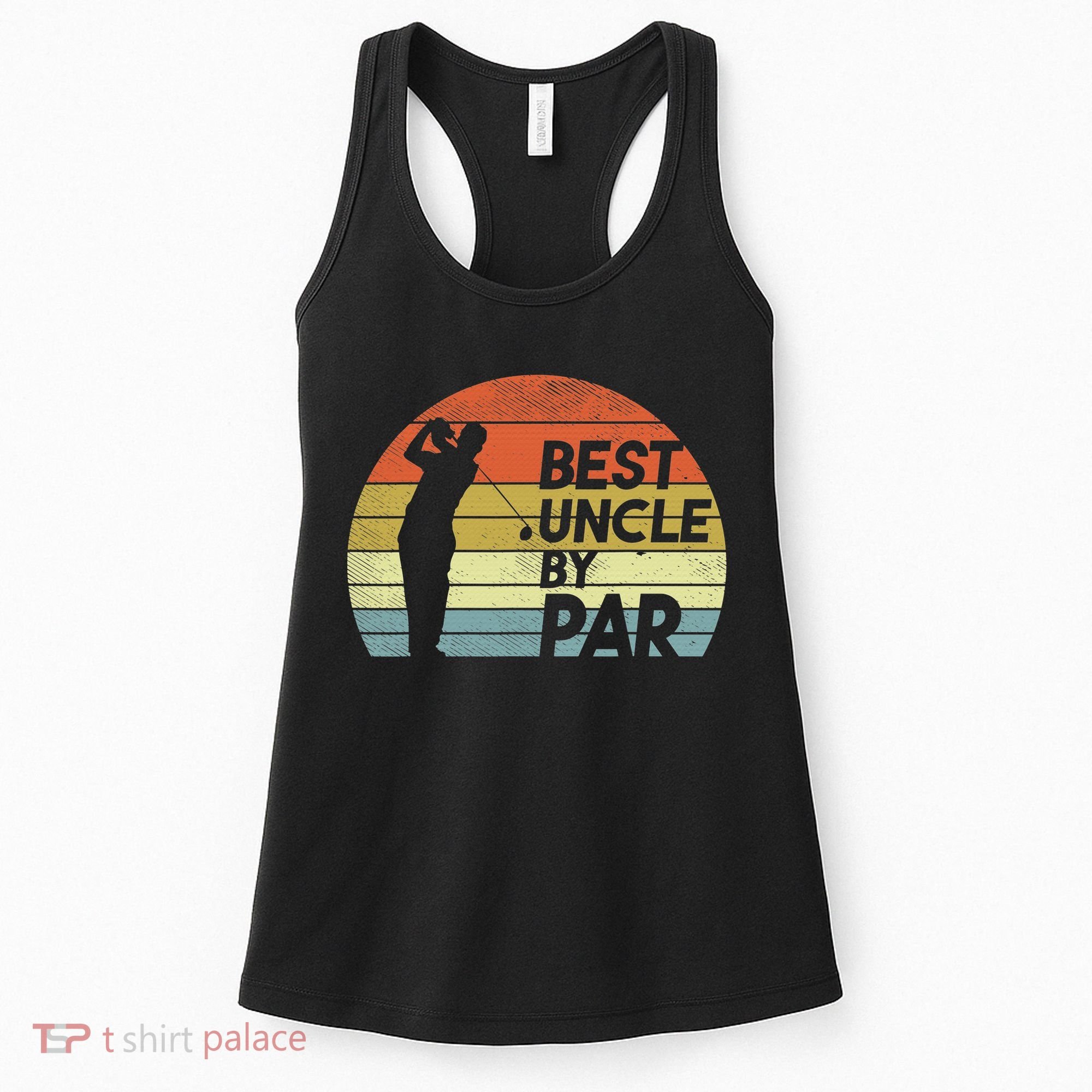 Funny Best Uncle By Par Fathers Day Golf Golfing Women's Tank Top
