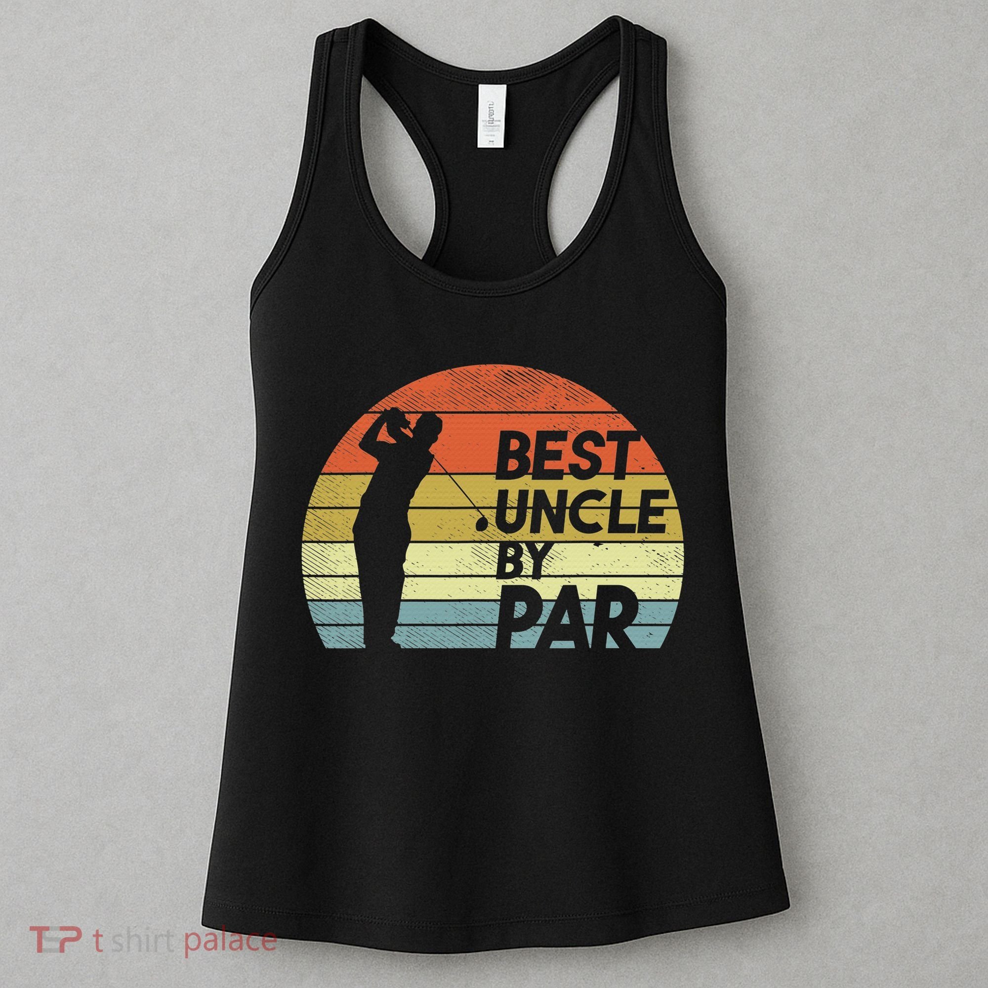 Funny Best Uncle By Par Fathers Day Golf Golfing Women's Tank Top