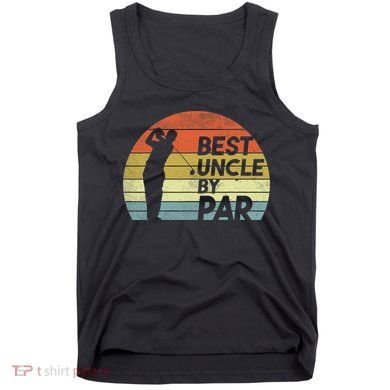 Funny Best Uncle By Par Fathers Day Golf Golfing Tank Top