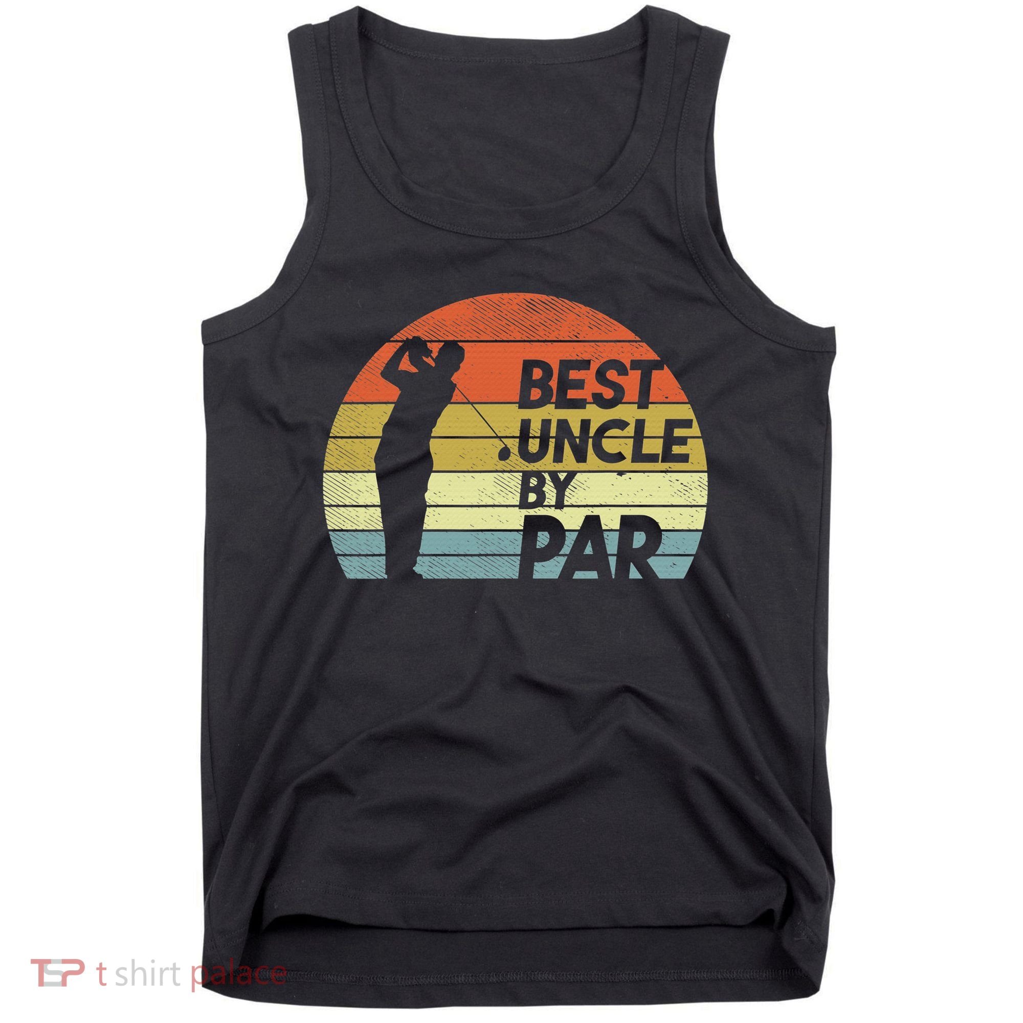 Funny Best Uncle By Par Fathers Day Golf Golfing Tank Top