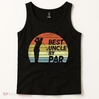 Funny Best Uncle By Par Fathers Day Golf Golfing Tank Top thumb 2