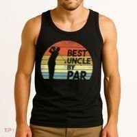 Funny Best Uncle By Par Fathers Day Golf Golfing Tank Top thumb 3