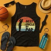 Funny Best Uncle By Par Fathers Day Golf Golfing Tank Top thumb 4
