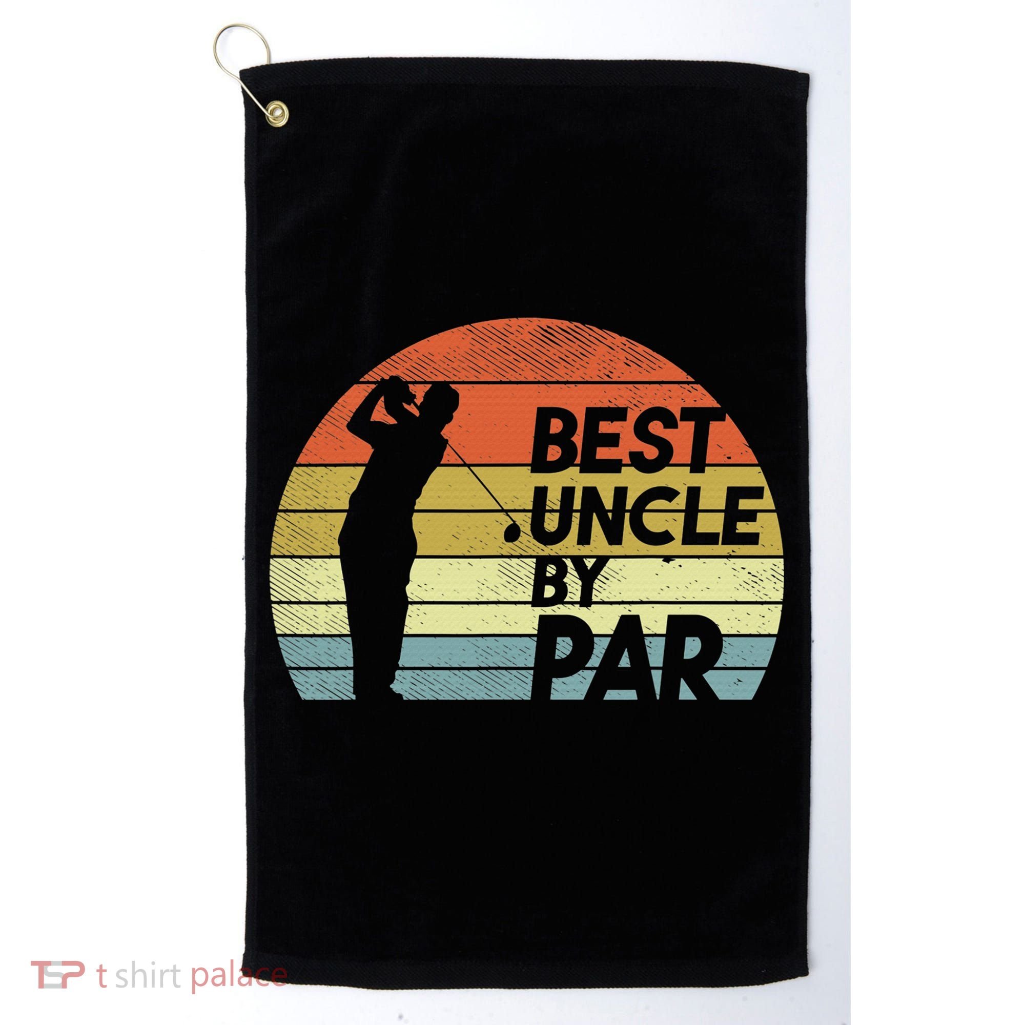 Funny Best Uncle By Par Fathers Day Golf Golfing Golf Towel