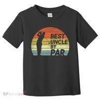 Funny Best Uncle By Par Fathers Day Golf Golfing Toddler T-Shirt thumb 0