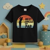 Funny Best Uncle By Par Fathers Day Golf Golfing Toddler T-Shirt thumb 3