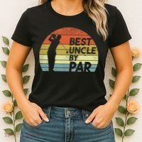 Funny Best Uncle By Par Fathers Day Golf Golfing Women's T-Shirt thumb 2