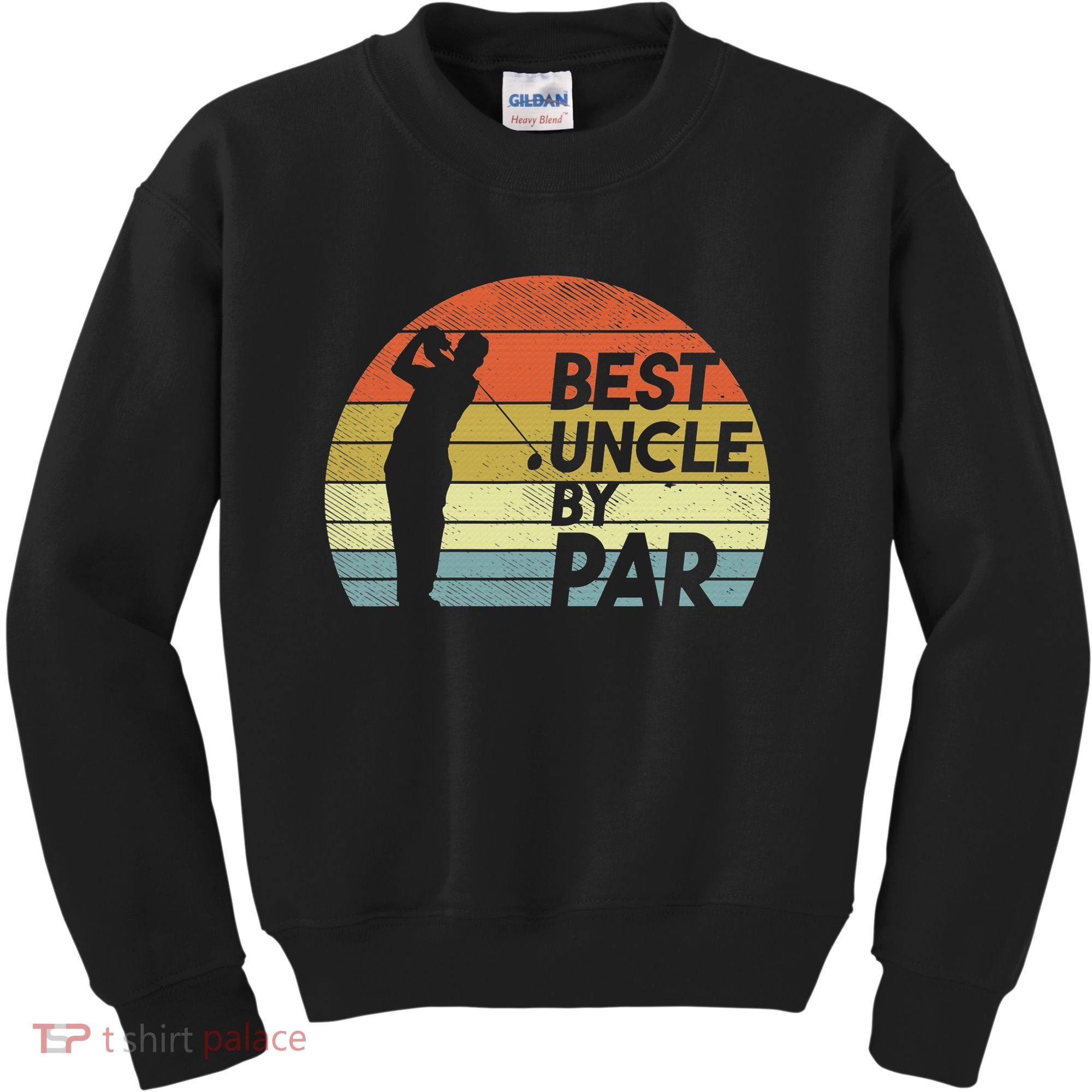 Funny Best Uncle By Par Fathers Day Golf Golfing Kids Sweatshirt