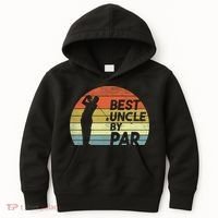 Funny Best Uncle By Par Fathers Day Golf Golfing Kids Hoodie thumb 0