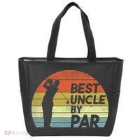 Funny Best Uncle By Par Fathers Day Golf Golfing Tote Bag thumb 0