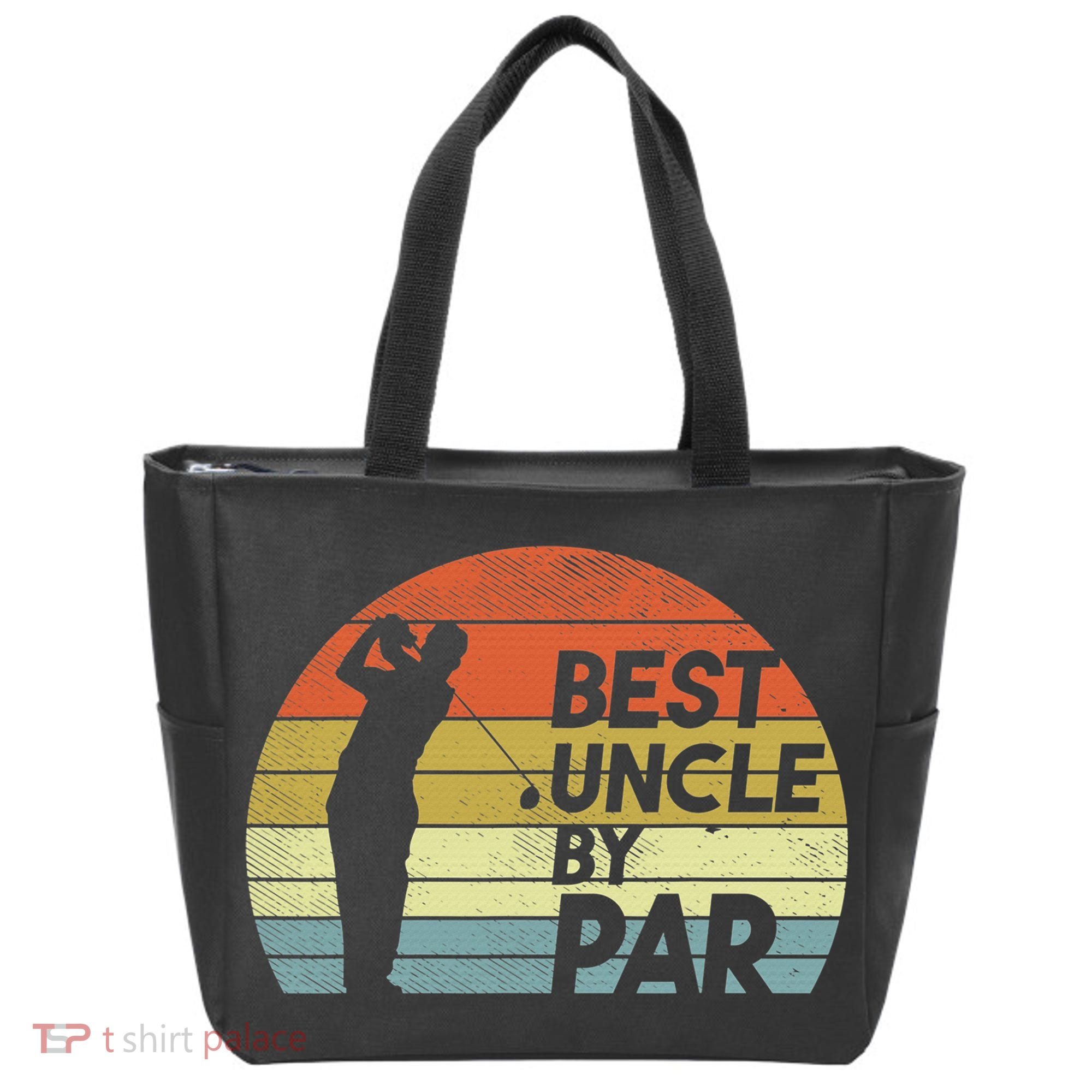 Funny Best Uncle By Par Fathers Day Golf Golfing Tote Bag