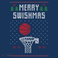 Funny Basketball Ugly Christmas Sweater Gift Merry Swishmas Polo thumb 2