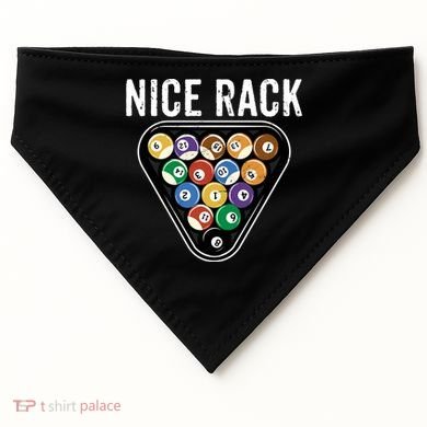 Funny Billiards Vintage 8 Ball Pool Player Nice Rack Great Gift USA-Made Doggie Bandana