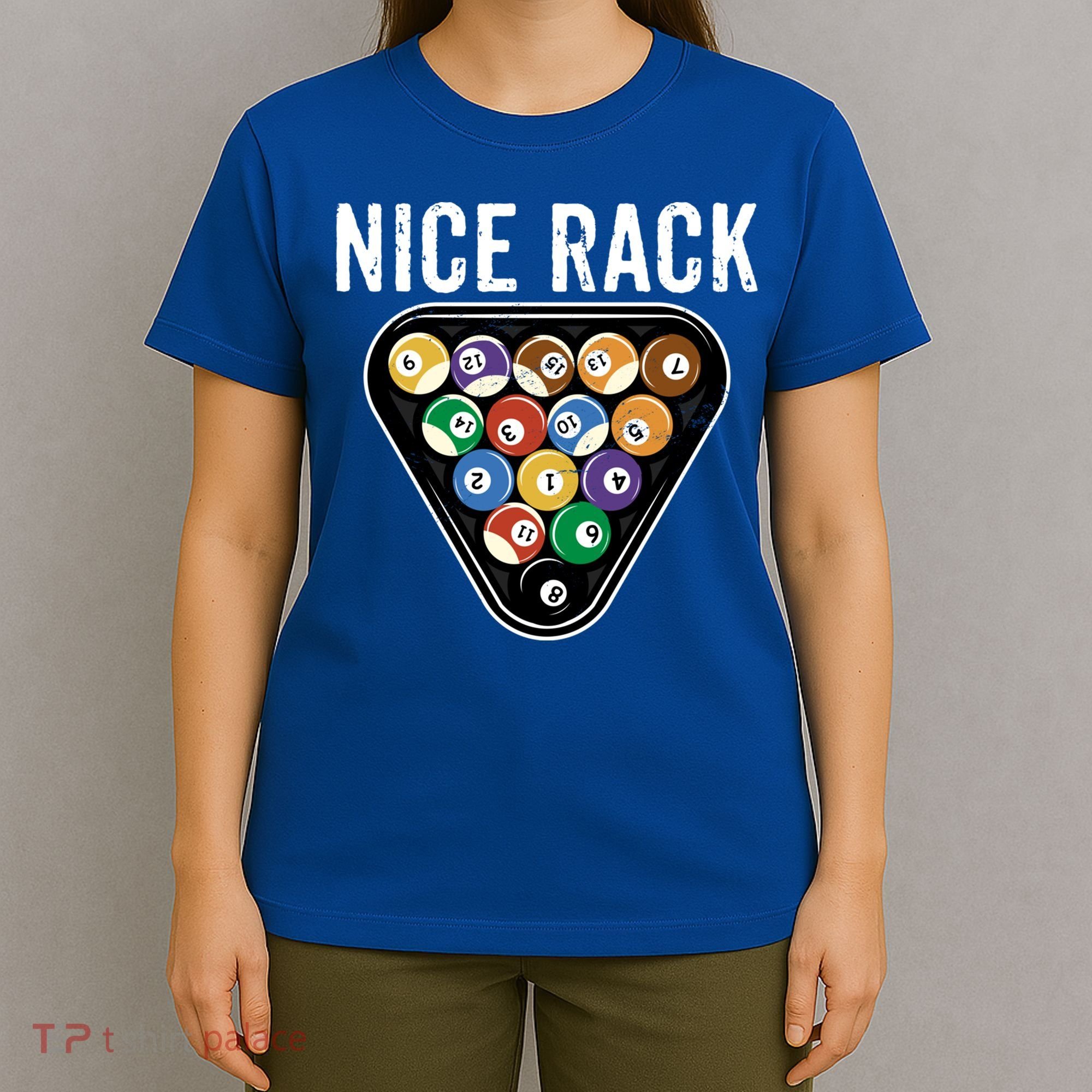 Funny Billiards Vintage 8 Ball Pool Player Nice Rack Great Gift T-Shirt