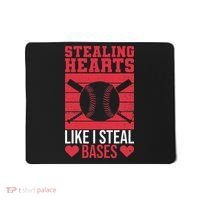Funny Baseball Valentines Stealing Hearts Like I Steal Bases Mousepad thumb 0