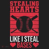 Funny Baseball Valentines Stealing Hearts Like I Steal Bases Hat thumb 2