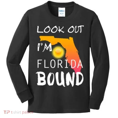 Florida Bound Vacation Spring Break Kids Long Sleeve Shirt