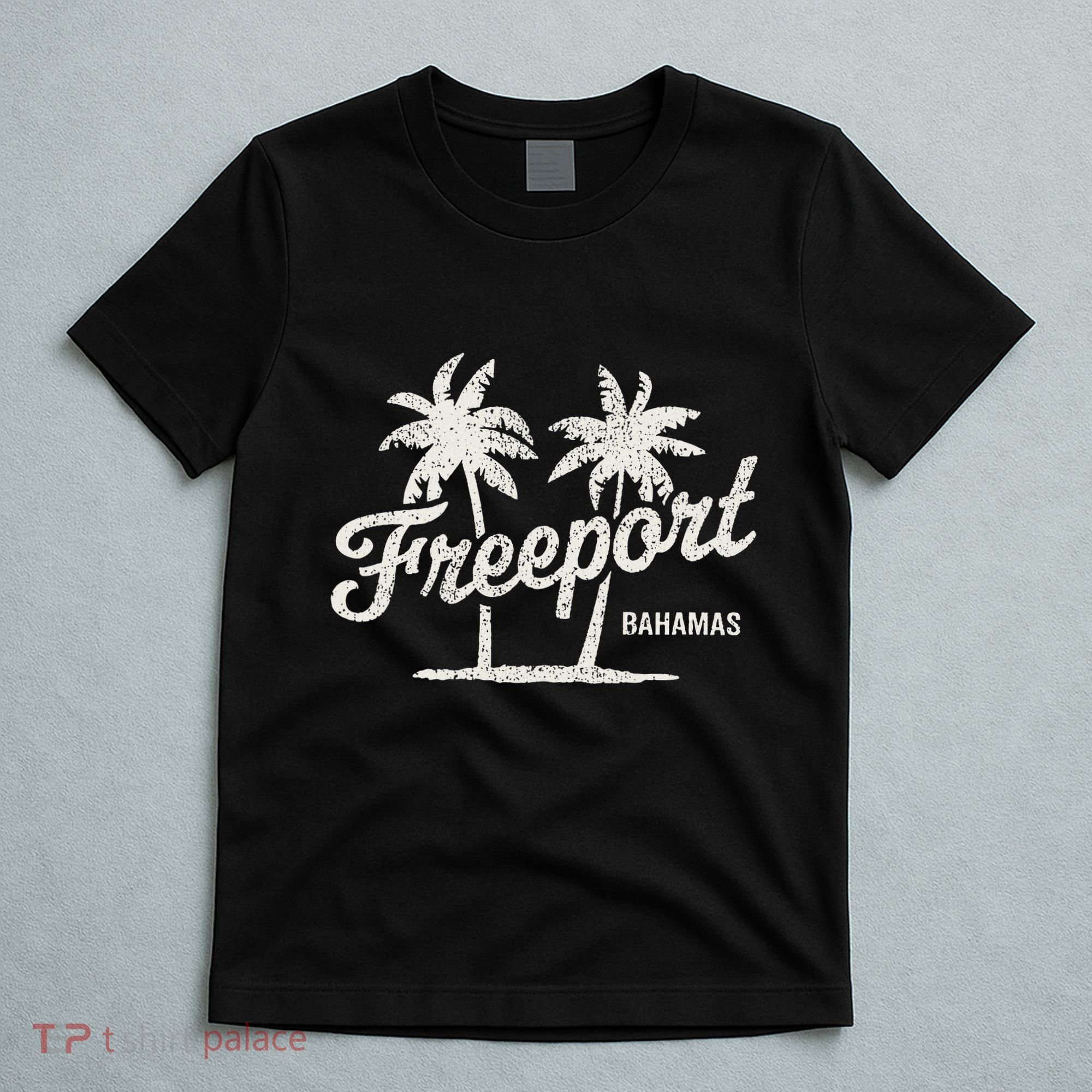 Freeport Bahamas Vintage 70s Palm Trees Graphic T-Shirt