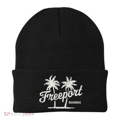 Freeport Bahamas Vintage 70s Palm Trees Graphic Beanie
