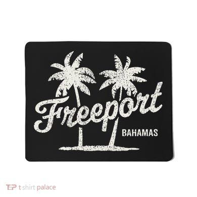 Freeport Bahamas Vintage 70s Palm Trees Graphic Mousepad