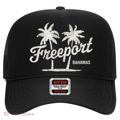 Freeport Bahamas Vintage 70s Palm Trees Graphic Hat
