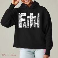 Faith Bible Verse Christian Quote Ladies Heavyweight Boxy Pullover Hoodie thumb 0