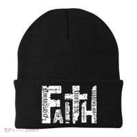 Faith Bible Verse Christian Quote Beanie thumb 0