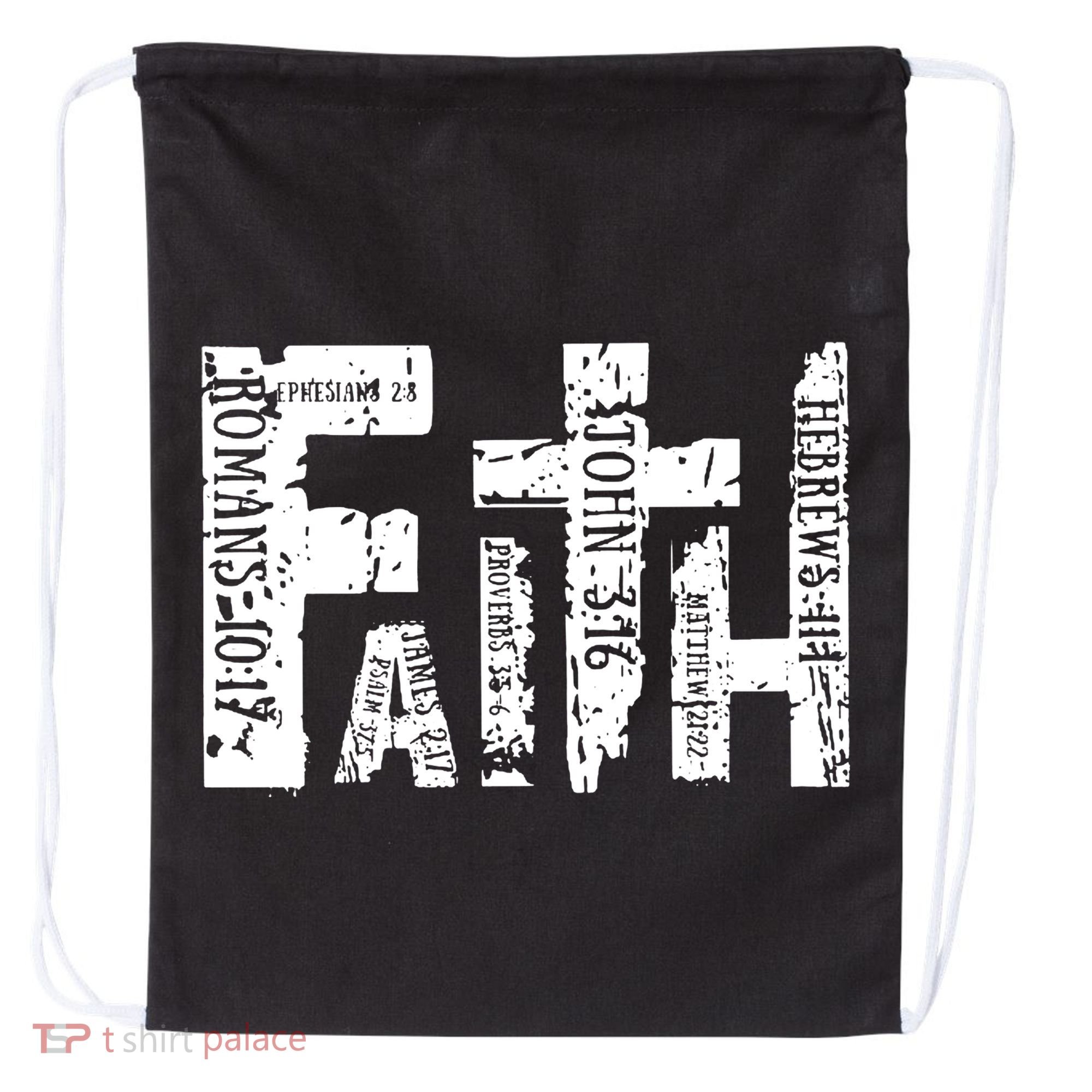 Faith Bible Verse Christian Quote Drawstring Bag
