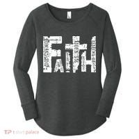 Faith Bible Verse Christian Quote Women's Perfect Tri Tunic Long Sleeve Shirt thumb 0