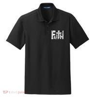 Faith Bible Verse Christian Quote Dry Zone Grid Polo thumb 0
