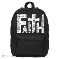 Faith Bible Verse Christian Quote 16 in Basic Backpack thumb 0