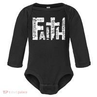Faith Bible Verse Christian Quote Baby Long Sleeve Bodysuit thumb 0
