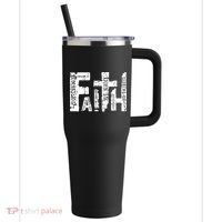 Faith Bible Verse Christian Quote 40oz Vacuum Insulated Stainless Steel Travel Tumbler thumb 0